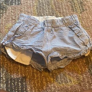 J.Crew Seersucker ruffle shorts barely worn 5T